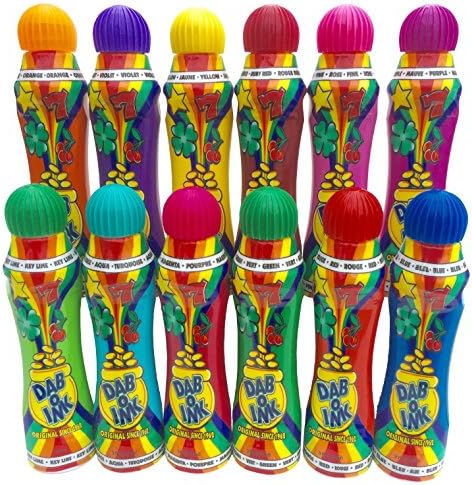 Dab-O-Ink 3oz Bingo Daubers - Mixed Colors - 12ct