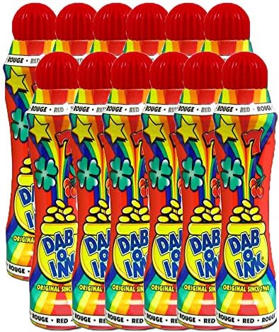 Dab-O-Ink Bingo Dauber 3oz Dozen (Red)