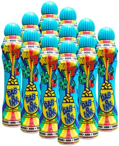 Dab-O-Ink One Dozen 4oz Aqua Bingo Dauber