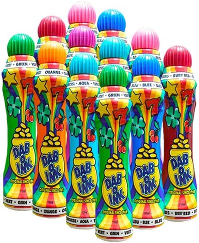 Dab-O-Ink One Dozen 4oz Assorted Bingo Dauber