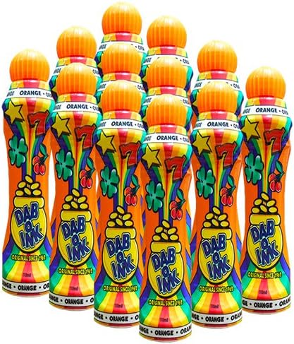 Dab-O-Ink One Dozen 4oz Orange Bingo Dauber