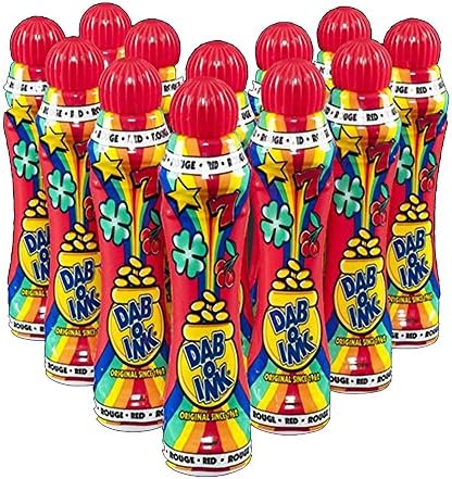 Dab-O-Ink One Dozen 4oz Red Bingo Dauber
