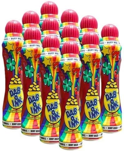 Dab-O-Ink One Dozen 4oz Ruby Red Bingo Dauber
