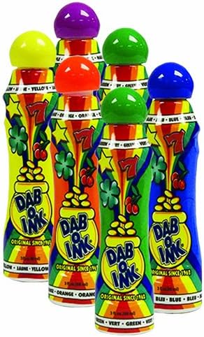 Dab-O-Ink Six Pack 3oz Assorted Bingo Dauber