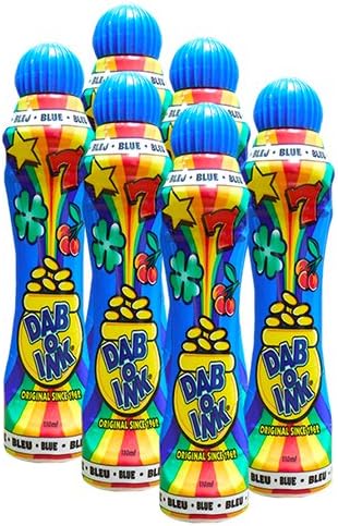 Dab-O-Ink Six Pack 4oz Blue Bingo Dauber