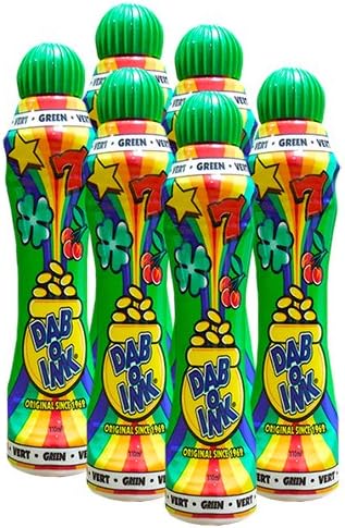 Dab-O-Ink Six Pack 4oz Green Bingo Dauber