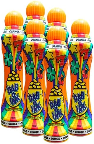 Dab-O-Ink Six Pack 4oz Orange Bingo Dauber