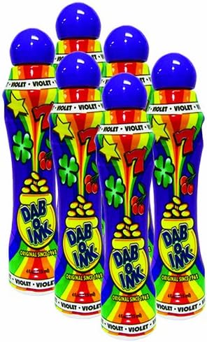 Dab-O-Ink Six Pack 4oz Violet Bingo Dauber